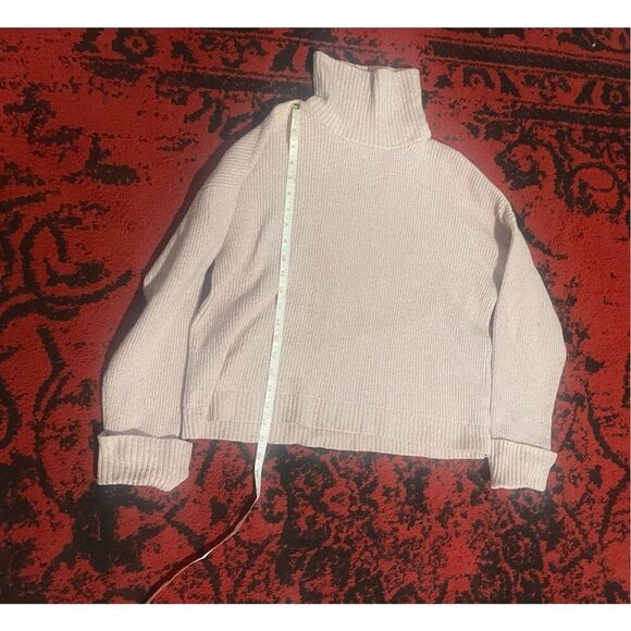 Womens PINK Chelsea.28 Turtleneck Sweater SZ M WOOL Blend Ribbed Medium - Picture 3 of 14